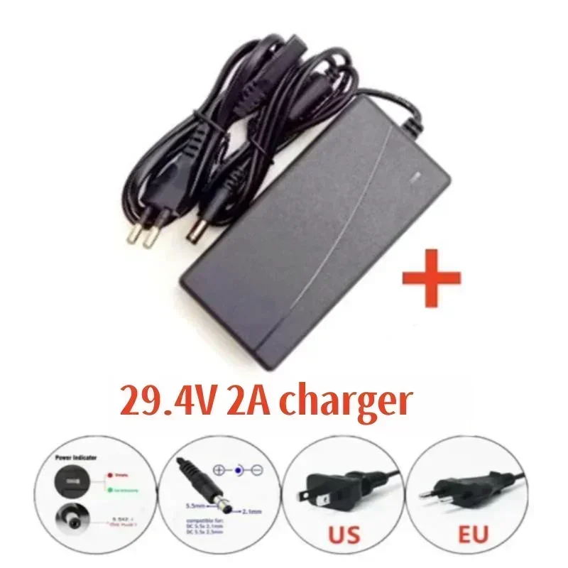 29.4V 30Ah 7s3p 18650 lithium battery suitable for 24V-29.4V electric bicycles, wheelchair lithium-ion battery pack