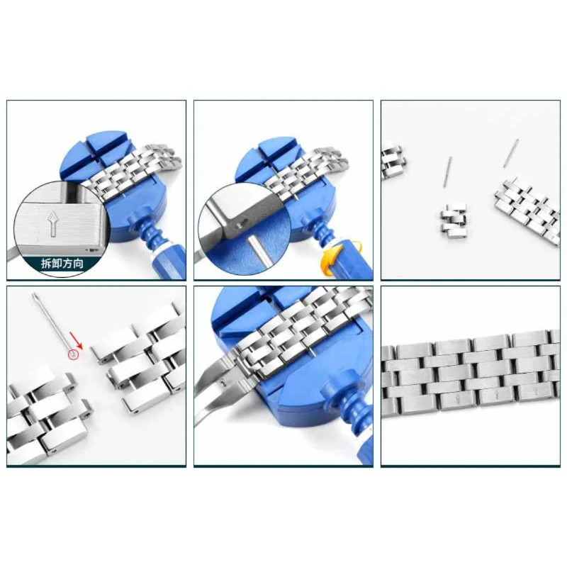 Repair Tool Kit For Watchband Slit Strap Bracelet Chain Pin Remover Adjuster Bracelet Band For Men Women Watch