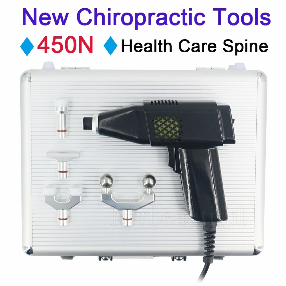 

Electric Chiropractic Tools 450N Adjustable 4 Heads Intensity Therapy Spine Correction Gun Chiropractic Adjustment Massager