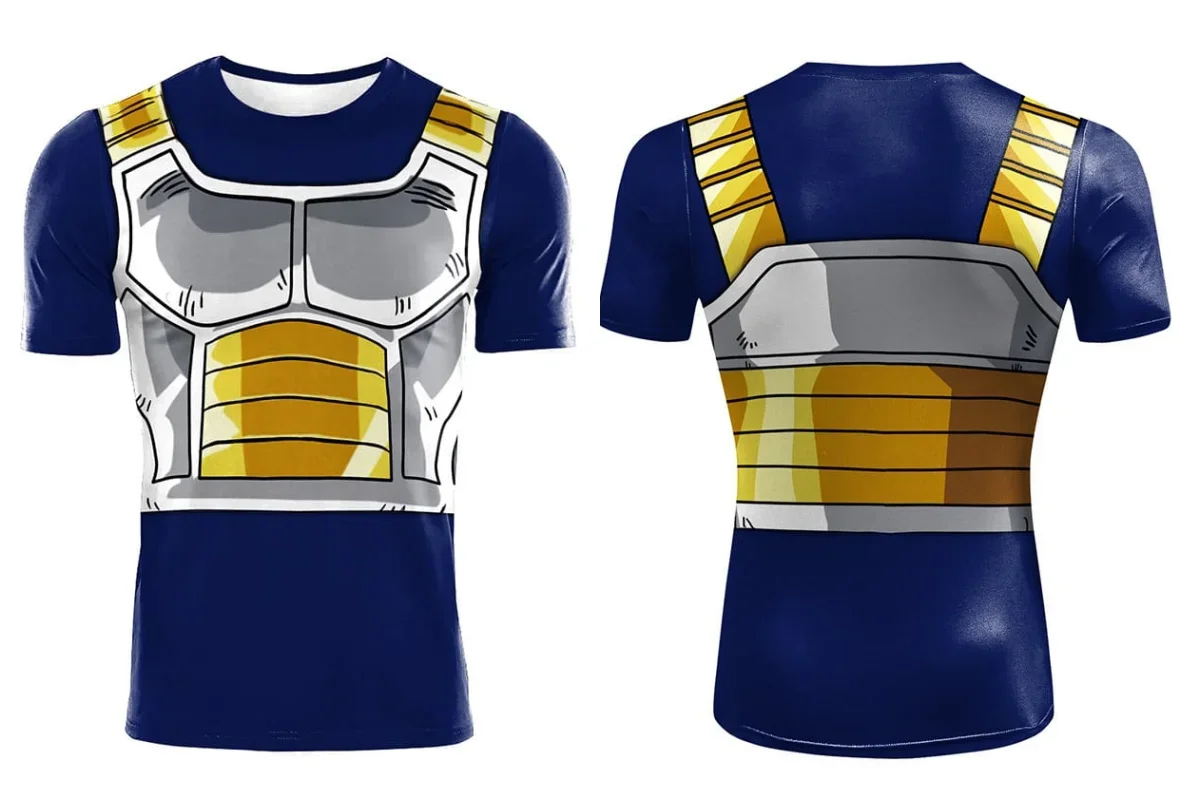 Dragon Ball Z Vegeta Saiyan Rüstung 3D-Druck T-Shirt Herren Casual Kurzarm Anime Cosplay Tee Sommer Kinder T-Shirt – Detail 4