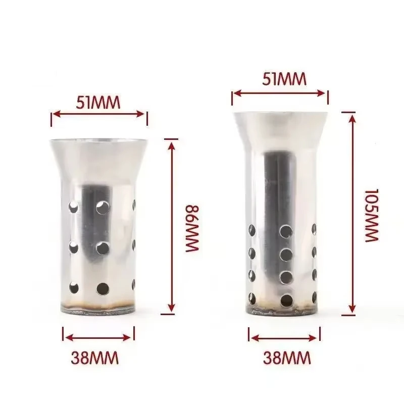 Motorcycle Exhaust Muffler - Stainless Steel Adjustable & Removable Noise Reduction Baffle Insert (Compatible) image 6