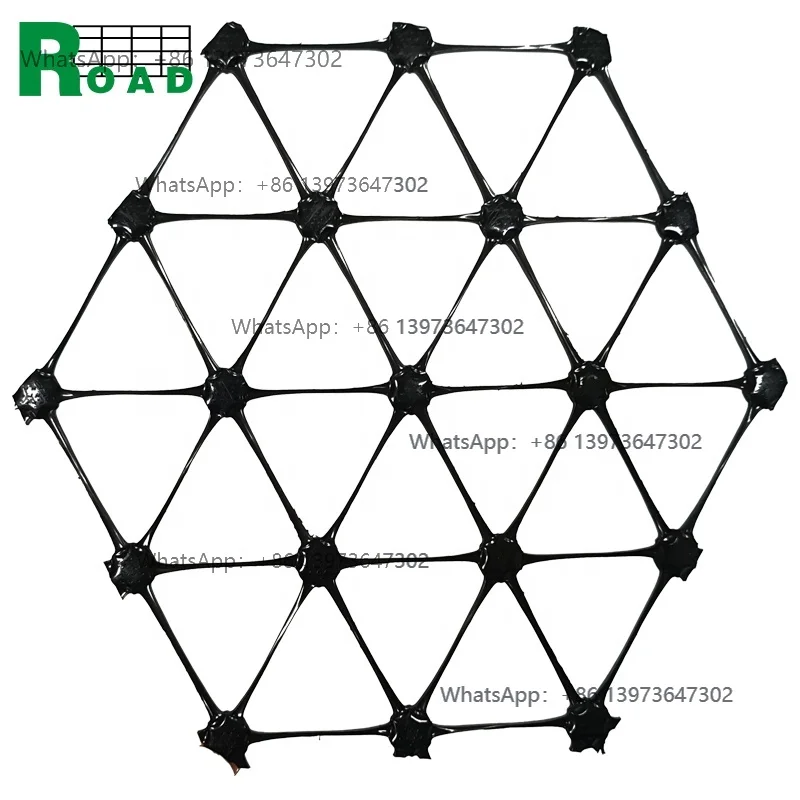 Prix des petits échantillons --PP Traxial Geogrid, Géogrille de stabilisation du sol, Géogrille pour allée en gravier, Geomalla pour la construction routière