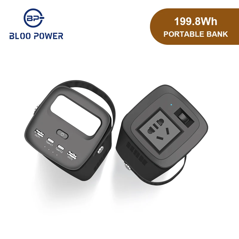 200W Outdoor Camping Portable Power Station Lithium Ion Battery Energy Storage For RV Camping