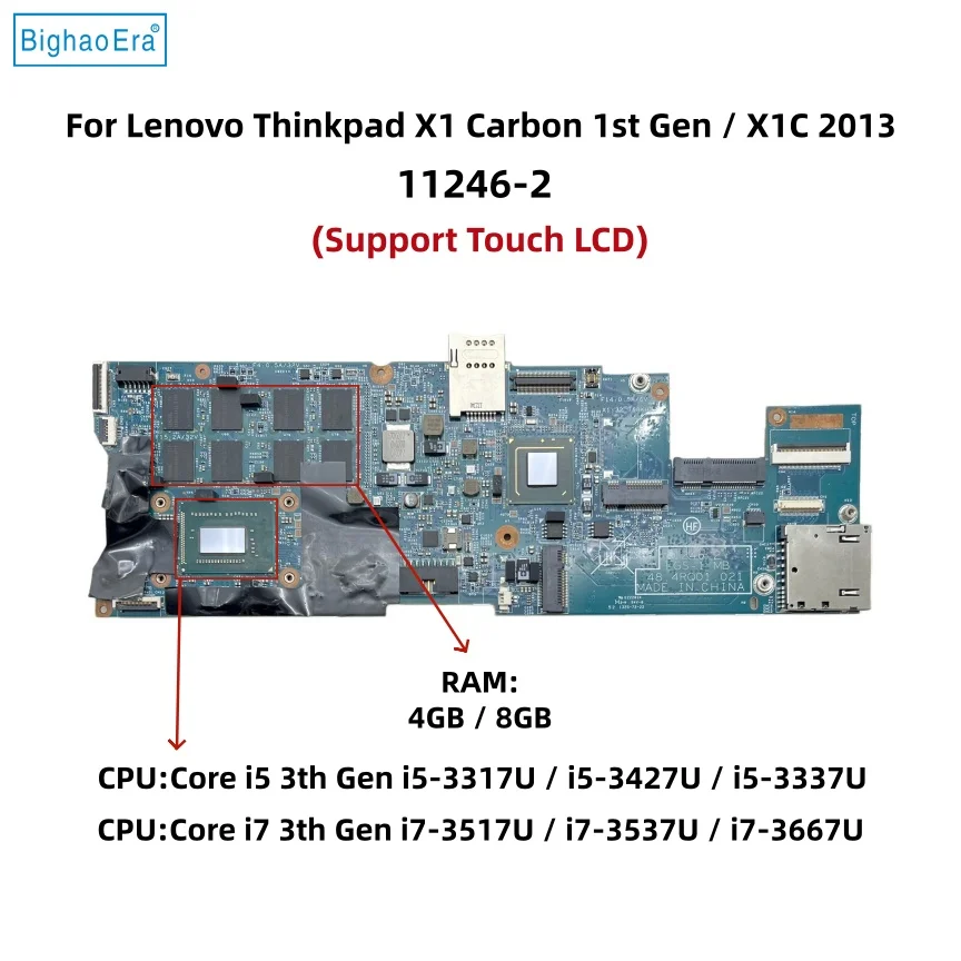 11246-2-pour-lenovo-thinkpad-x1-carbon-1ere-generation-x1c-carte-mere-d'ordinateur-portable-avec-processeur-i5-i7-4gb-8gb-ram-fru-04x0495-prise-en-charge-du-tactile