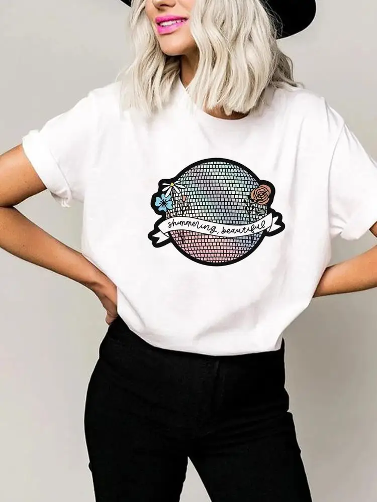 

Flower Plaid Cute Tee Women Clothes Basic Clothing Print T Shirt Short Sleeve Summer Top Fashion Graphic T-shirt