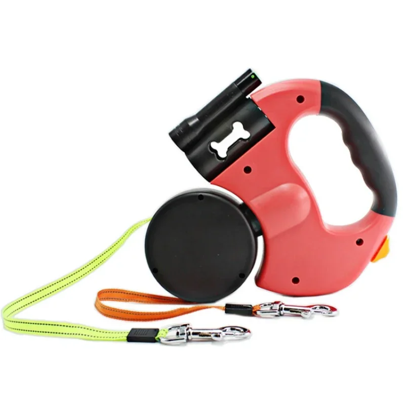 LED Automatic Retractable Traction Rope With Two-Headed And Plastic Bag Box Dog Leash Dog Chain Pet Supplies Dog Accessories