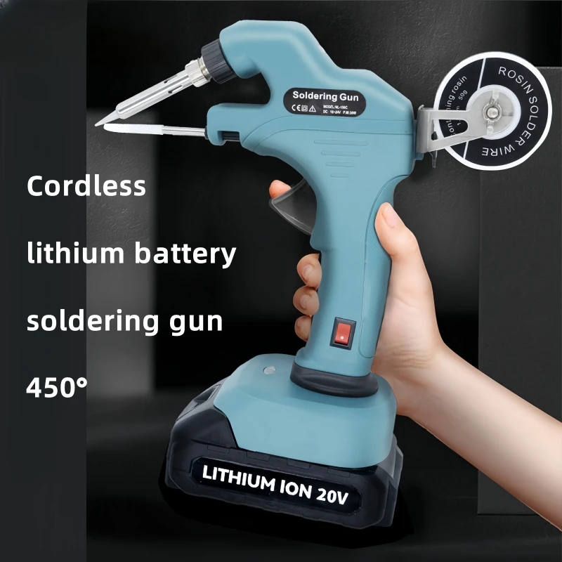 

Cordless Heated Battery Soldering Gun Automatically Send Tin Gun Welding Repair Tool Solder Iron for Milwaukeer/Makita Battery