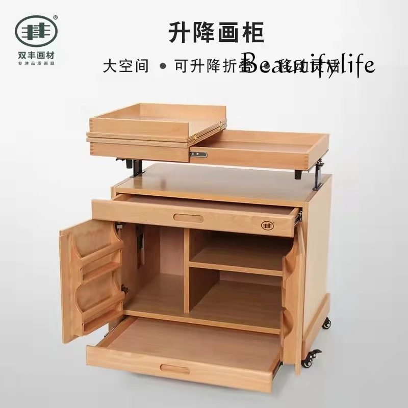 Professional painting cabinet Multifunctional oil painting cabinet  storage cabinet Special lifting and moving for painters