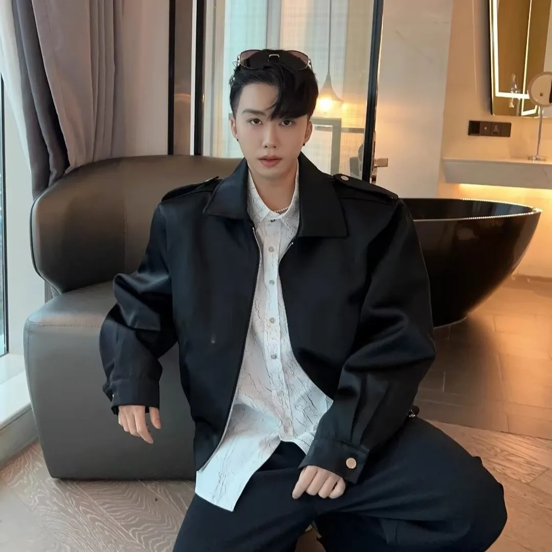 

Весенняя мужская рубашка большого размера с элегантным цветочным узором, модный молодежный стиль, свободный крой, длинный рукав, модная.