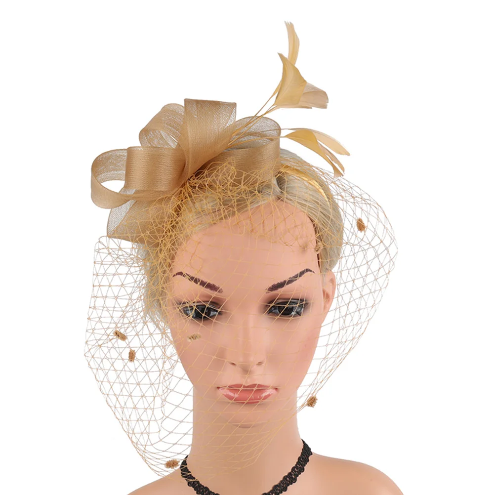 

Mesh Head Flower Women Hair Supply Bridal Headdress Party Hairpin Wedding Headband Clip Practical Safe Wear Exquisite