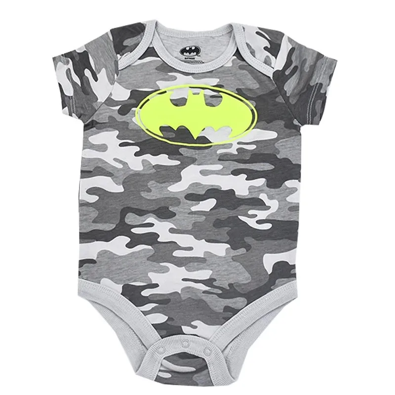 Cute newborn baby short sleeved pullover jumpsuit, male baby camouflage triangle wrap, fart suit, all in one climbing suit