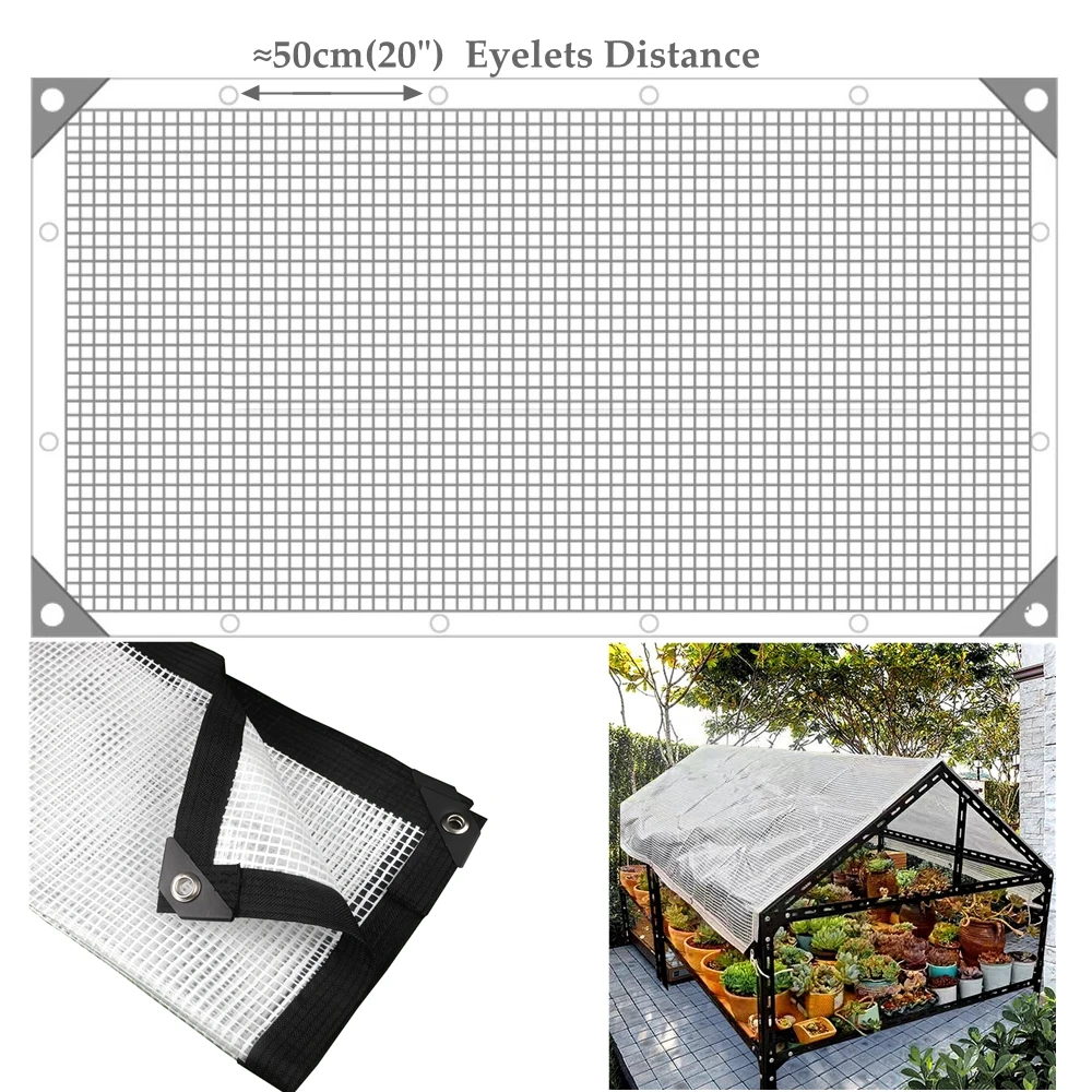 0.35mm PE Mesh Reinforce Tarpaulin Pergolas Gazebo Rainproof Car Truck Tarp Cover