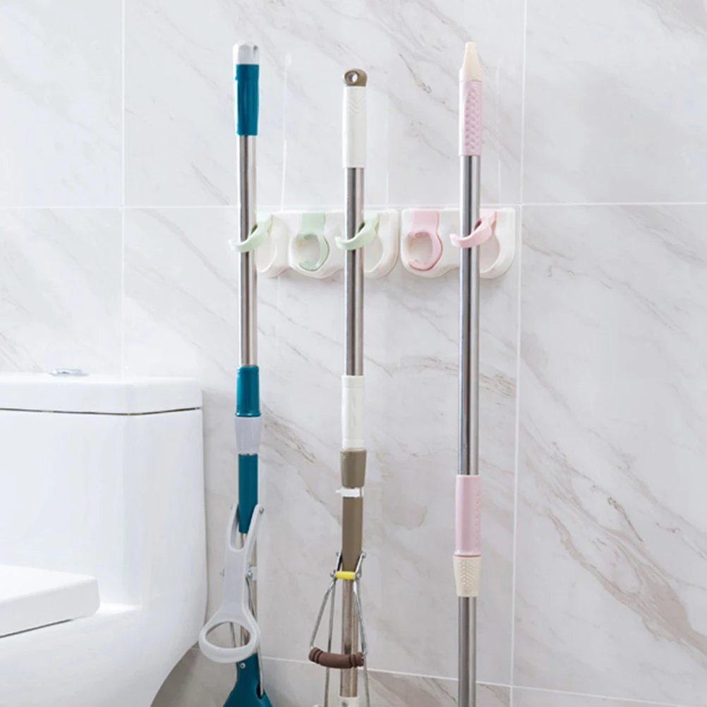 

Waterproof Heavy Duty Suction Cup Hooks Mop Broom Holder Wall Mounted Hanger Traceless Install No Drill Oilproof Reusable Easy