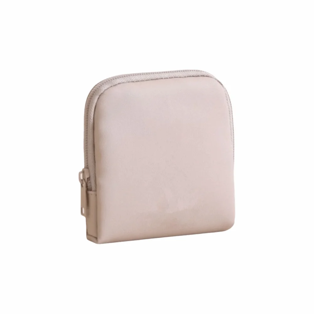 Durable PU Leather Jewelry Bag Solid Color Multi Layer Zipper Storage Bag Large Capacity Anti-tangle Bead Organizer