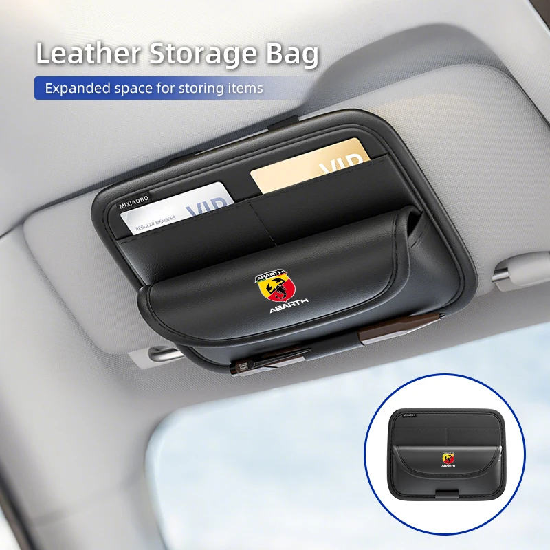 Car Visor Sunglasses Storage Box Glasses Clip Card Holder Accessories For FIAT 500 Grande Punto Tipo Stilo UNO Astra Bravo Pand