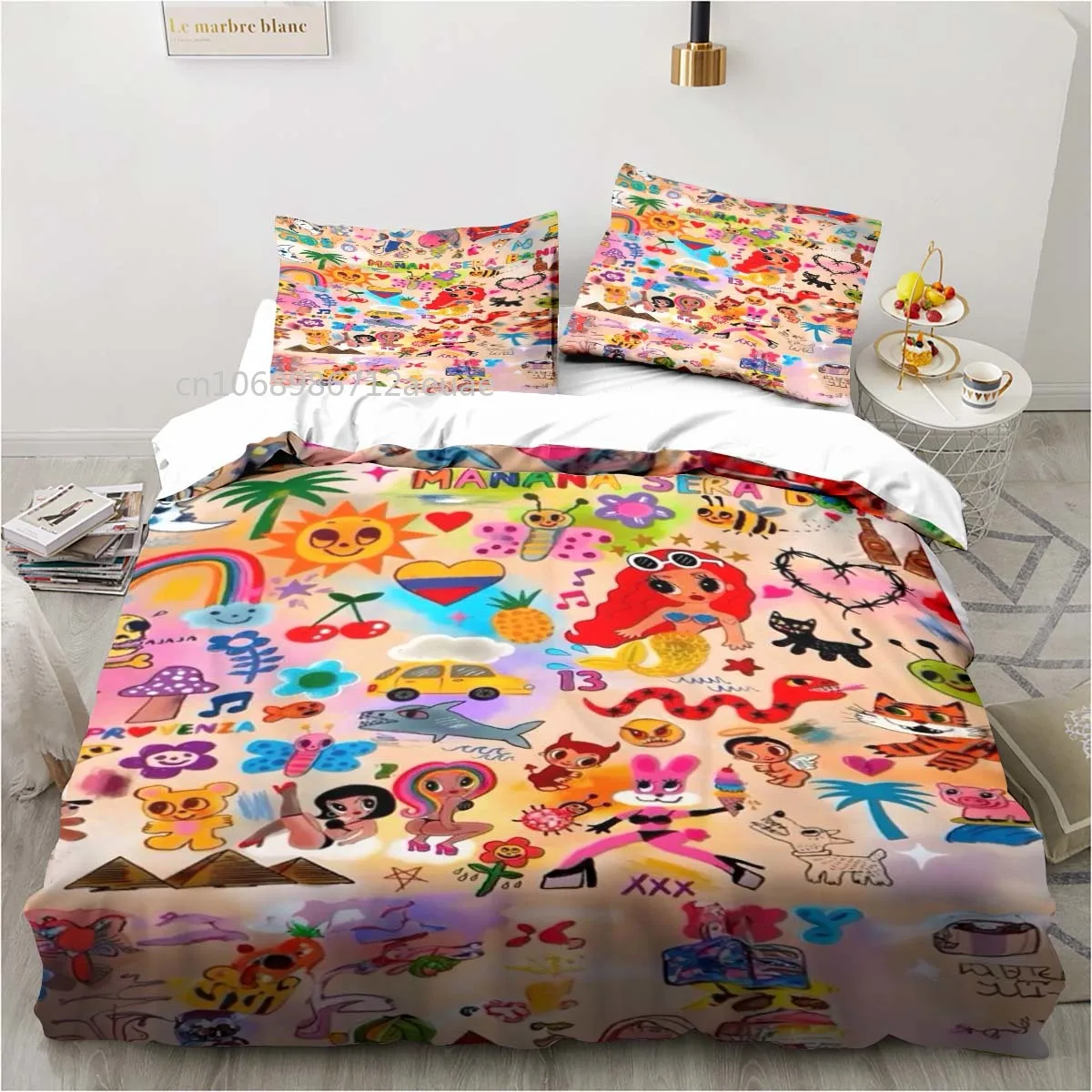 Latin Singer Karol G Manana All Season Twin Bedding Set 3 Piece Comforter Set Bed Duvet Cover Double King Comforter Cover