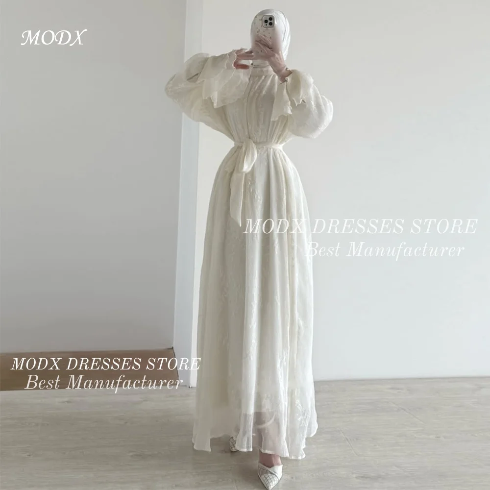 MODX Vintage Brautkleid mit langen Ärmeln und Spitze, bescheidenes Brautkleid, knöchellang, maßgeschneidert, Vestidos Novias Boda für Damen