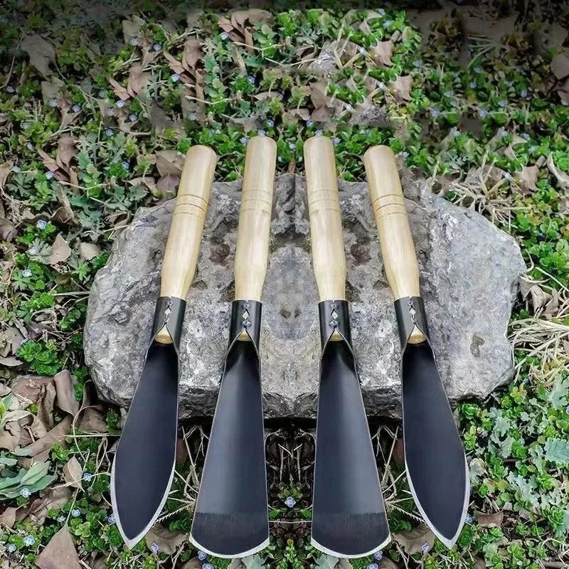 Multi-functional Garden Shovel for Planting Flowers Weeding Loosening Soil with Sturdy Iron Hoe for Wild Vegetables Harvest