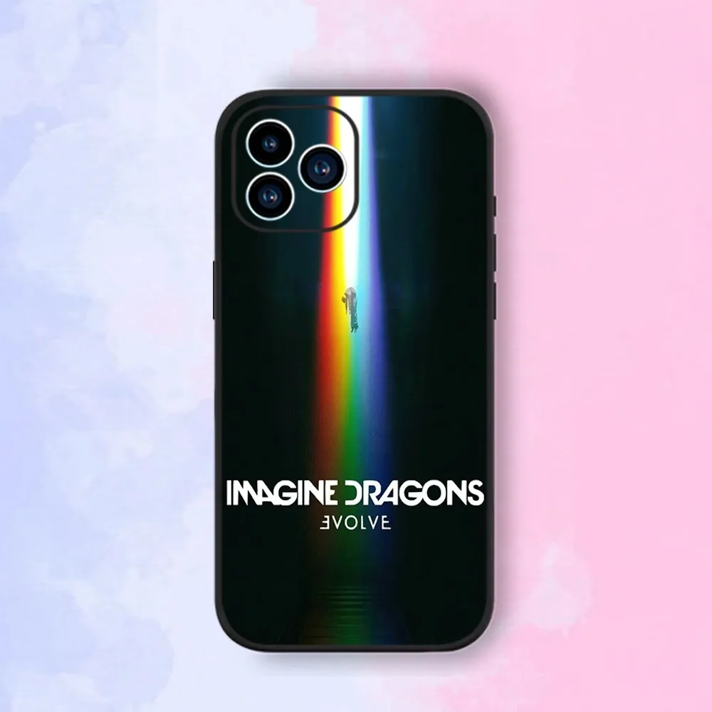 Band I-Imagine Dragons Phone Case For iPhone 15,14,13,12,11,XS,XR,X,8,7,Pro,Max,Plus,mini Silicone Black Cover