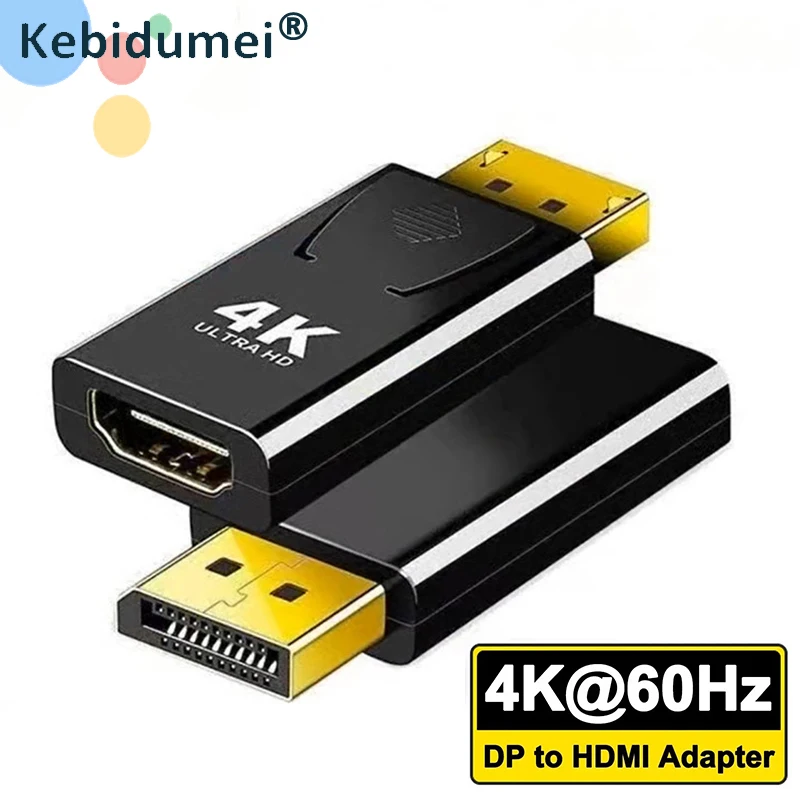 HDMI to DP Male to Female Converter 60Hz Display Port to HDMI-Compatible Adapter Video Audio HD Cable for PC TV Laptop Projector