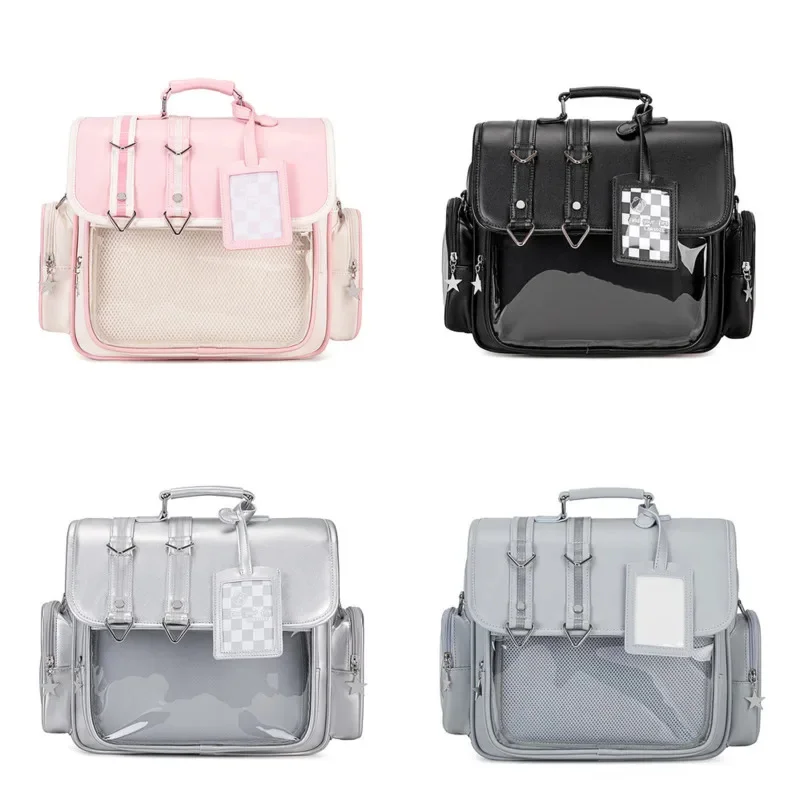 Mochilas estéticas Y2K Itabag JK corte de Lolita Anime japonés doble hombro bolsa para el dolor multicapa bolso oblicuo para mujer