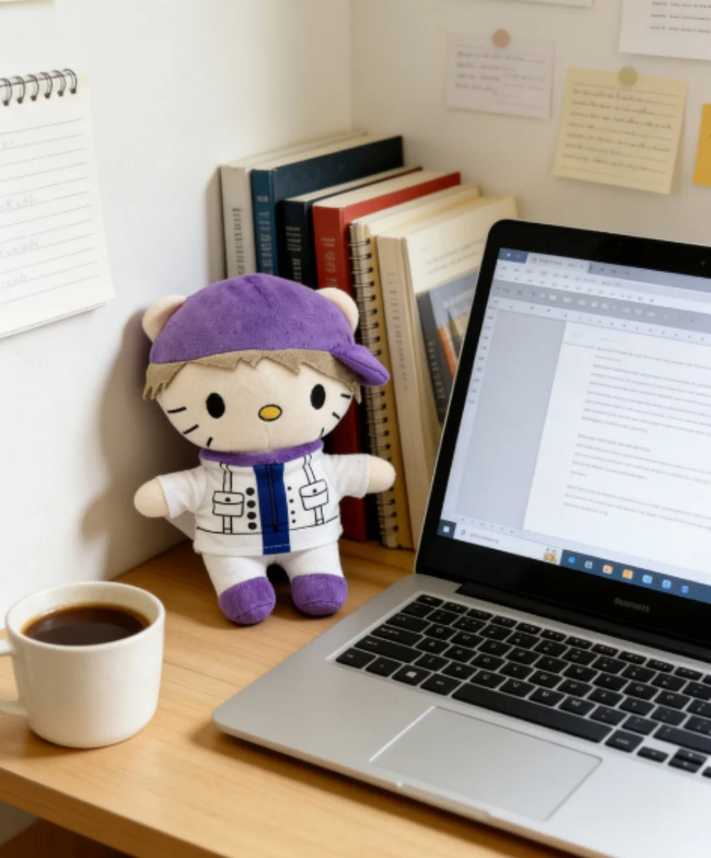 

Justin Bieber Hello Kitty Plushie, Super Soft Kawaii Stuffed Animal Doll Unique Birthday Gift for Collectors