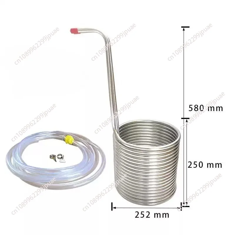 Stainless Steel Fast Cooling Coil 1/2'' Female NPT For Home Brew Beer Soda Beverage Refrigeration Accessory