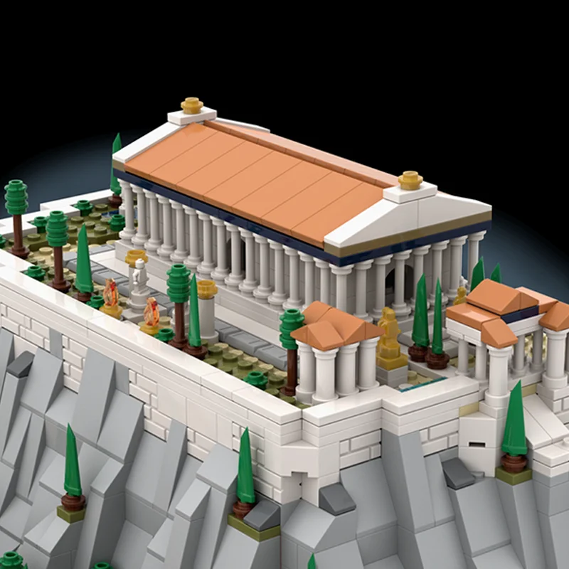 1952PCS MOC Custom Modular Acropolis of Athens Architecture Building Blocks Model Assembly Children Festival Gift