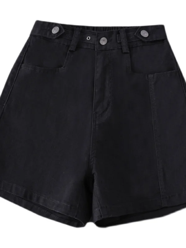 ارتفاع الخصر فضفاضة تناسب رقيقة الدنيم orts واسعة الساق ألف خط السراويل الساخنة صيف جديد Sle حجم كبير جينز ناعم سراويل تقليدية للنساء