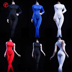 Scala 1/6 femminile Sexy 19XG38 19XG37 aderente senza maniche maniche collant tuta tuta nero bianco rosso blu per 12 ''azione b