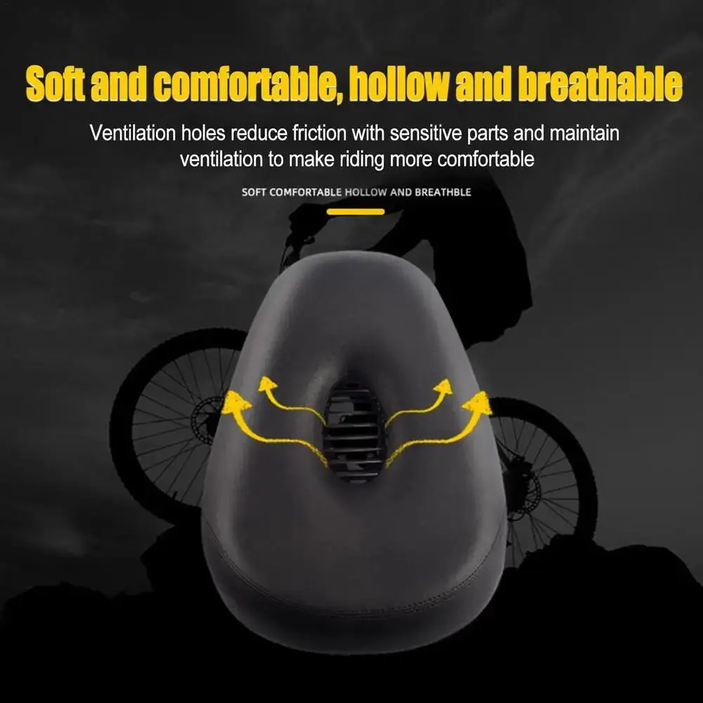 1 Stück Weicher Fahrradsattel Breiter Mountainbike-Sattel Universeller Atmungsaktiver 4-Ecken-Feder-Fahrradsitzkissen Outdoor-Fahrradzubehör – Detail 7