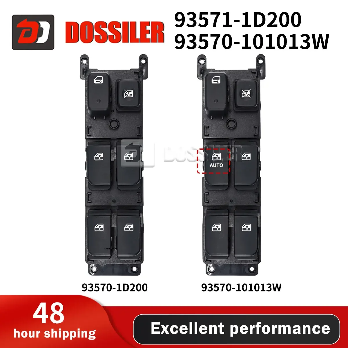 93571-1D200 Dossiler  LHD Electric Master Power Window Glass Lifter Control Switch 4 Auto Button For Kia Carens RONDO 2006-2012