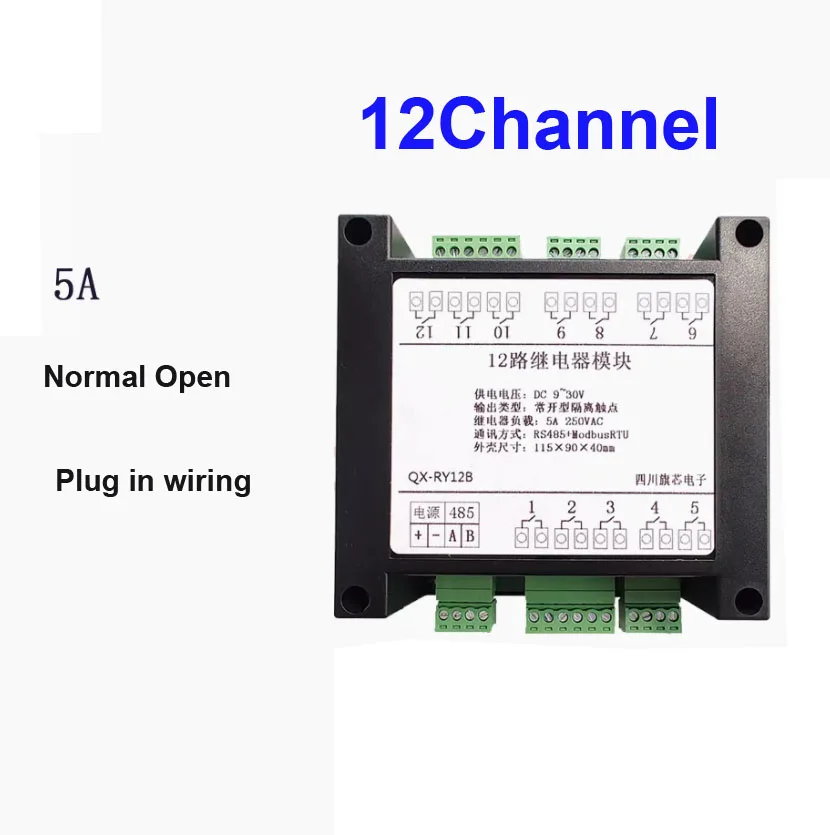 RS485 Relay Switch Kuantitas Output Kontak Kering Modul IO Multi-saluran Modbus JOG Control Ekspansi PLC