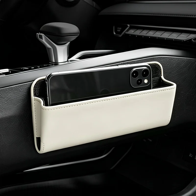 Multifunctional Durable Universal Multi-Position Adhesive PU Leather Car Storage Box Auto Organizer For Mobile Phone Key Glasses