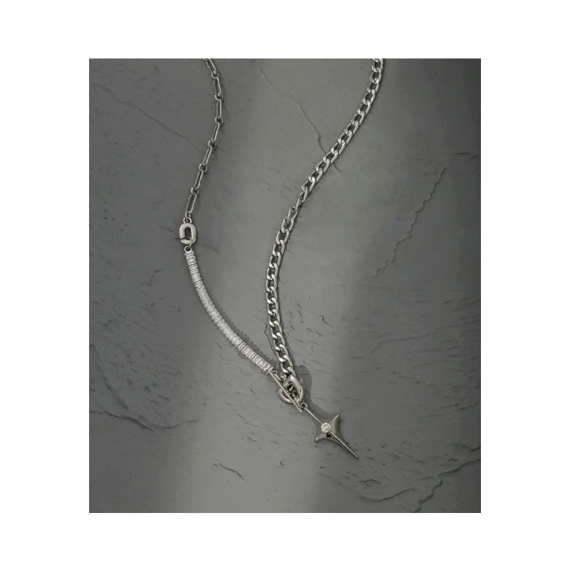 Exquisite design asymmetric star necklace