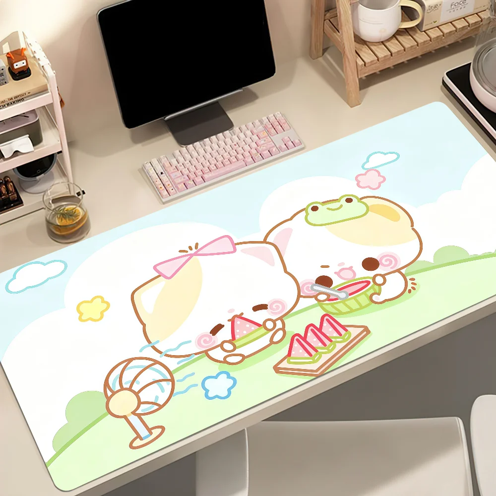 Cartoon KaiKai B-Bear Mouse Pad Large Cute Non-slip Lockedge Desktop Computer Desk Mat Keyboard MousePad Office Gamer Student