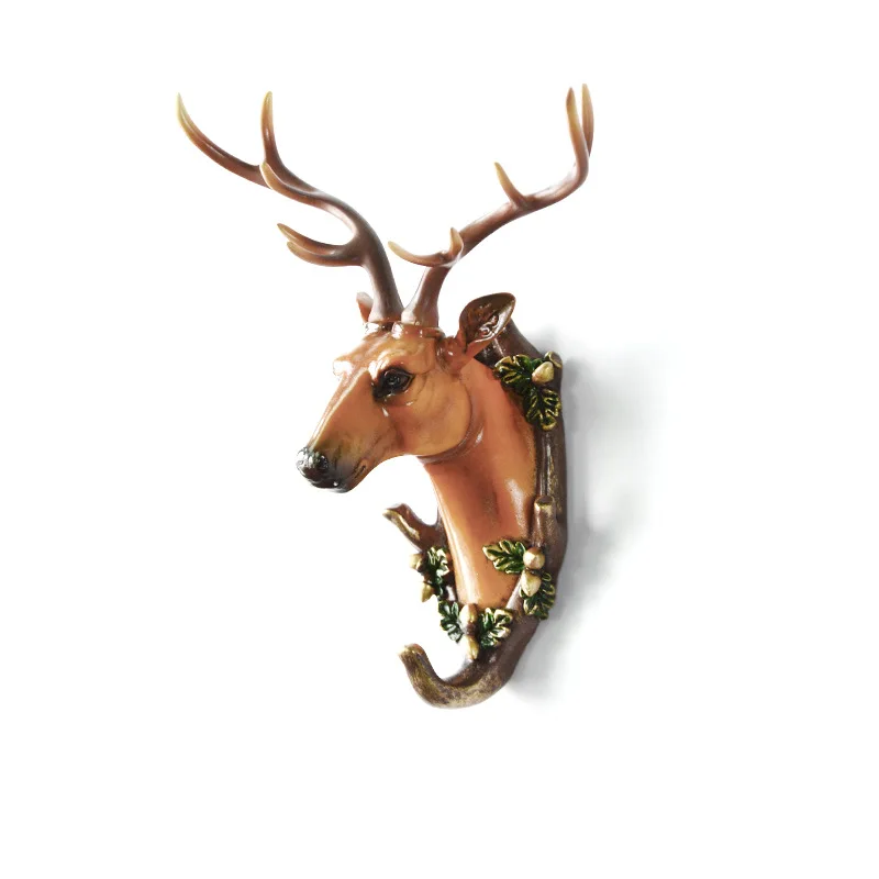 Resin Animal Shaped Hooks,Deer Stags, Rhino Horse,Giraffe,Elephant Head,Wall Hanger, Coat,Hat Hook Rack Holder, Home Decor, 2024