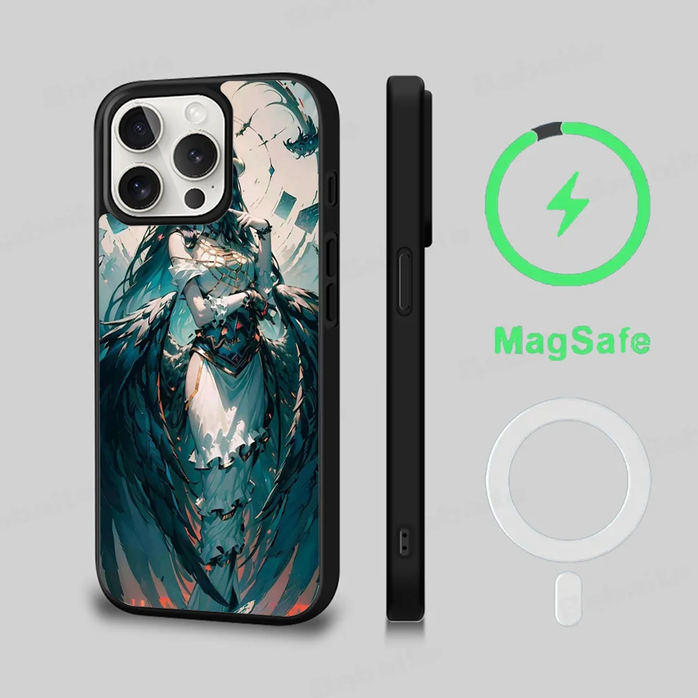 

Anime Overlord Albedo Phone Case Magnetic Case For IPhone 16 14 13 12 11 15 Pro Max Plus For Magsafe Wireless Charge Cover