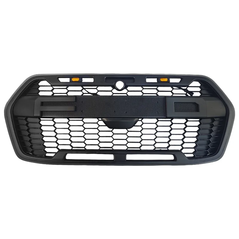 Voor Ford Transit Mk8 150 250 350 Europese Versie 2019-2025 Raptor Stijl Auto Grille Body Kit Grill mat Zwart Met LED