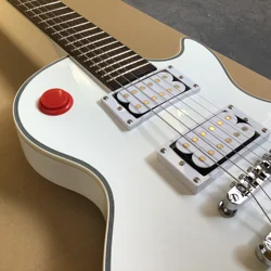 hot sale Perfect tone Six-string electric guitar,White paint and red Switch, custom accepted，Band guitar