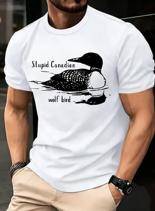 Heated Rivalry Funny Meme Graphic T Shirts Men Women Stupid Canadian Wolf Bird T Shirts Casual T-shirt Streetwear Y2k Tops