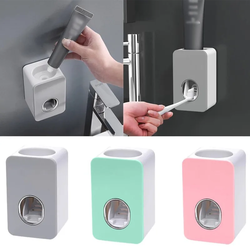 

Wall-mounted Punch-Free Squeeze Automatic Toothpaste Dispenser Household Toothpaste Holder Automatic Squeezer Bathroom Products