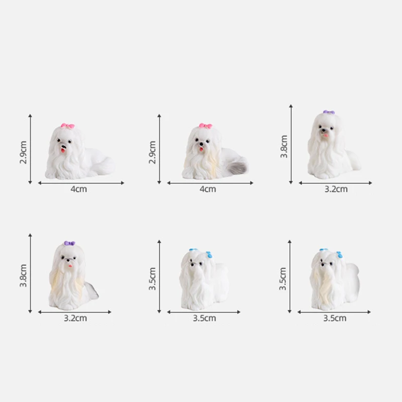 Miniatures Figurines Cute Resin Dog Micro Landscape Ornaments For Modern Home Decorations Office Desk Lanscape Decoration