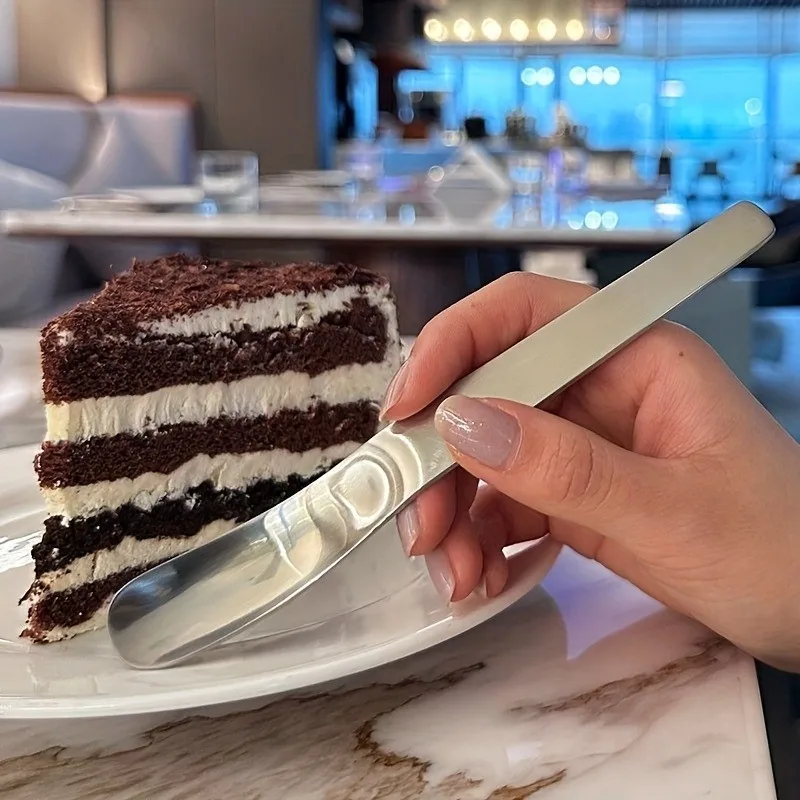 Dessertlöffel mit langem Griff, Löffel zum Mischen von Joghurt und Haferflocken, exquisiter Kaffeelöffel, Kuchenlöffel aus Edelstahl, Löffel für Eiscreme – Detail 7