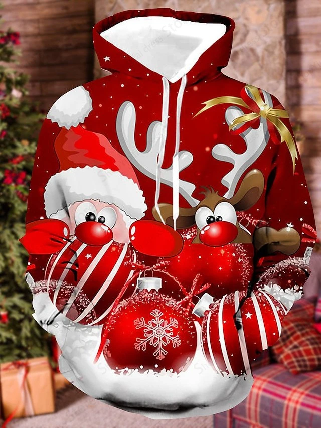 Men Hoodie Christmas tree Snowman Santa Claus 3d Hoodie Men Women Fashion Hoodies Graphic Sweatshirt Boy Coat Women Tracksuits