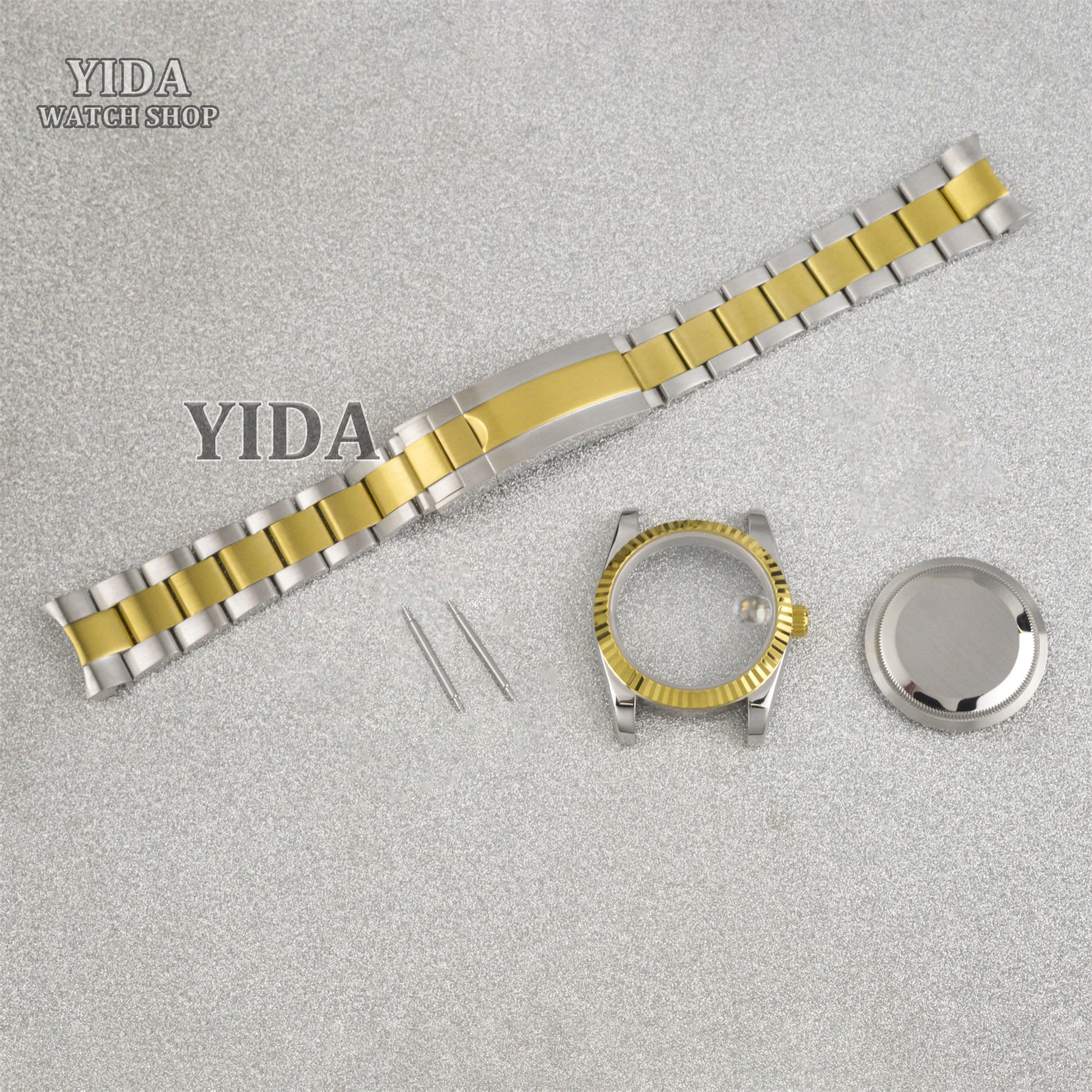 

NH35 41MM Watch Case Band Stainless Steel Strap Sapphire Crystal 10ATM Waterproof For Datejust NH35 NH36 Movement Replacements