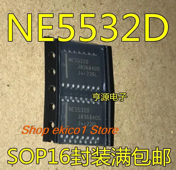 5pieces Original stock NE5532 NE5532D NE5521D  /SOP-16 7.2MM