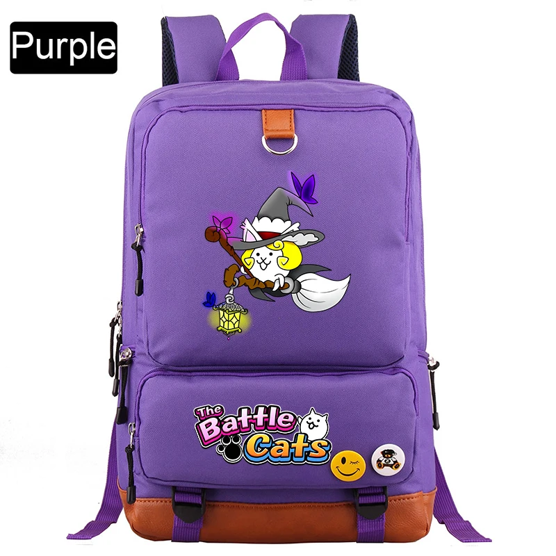 

Game The Battle Cats Backpack For Boys Girls Travel Shoulder Backpack Student Large Capacity Daily Bookbag Rucksack Mochila