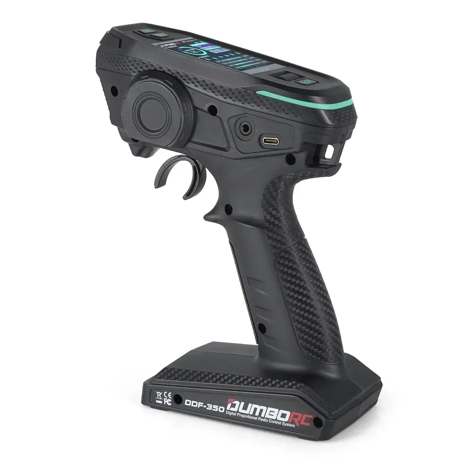 DUMBORC DDF-350 10CH 2.4G Trasmettitore digitale con telecomando Schermo HD 4/6/10 canali Ricevitore giroscopico per RC Car Tank Boat Robot