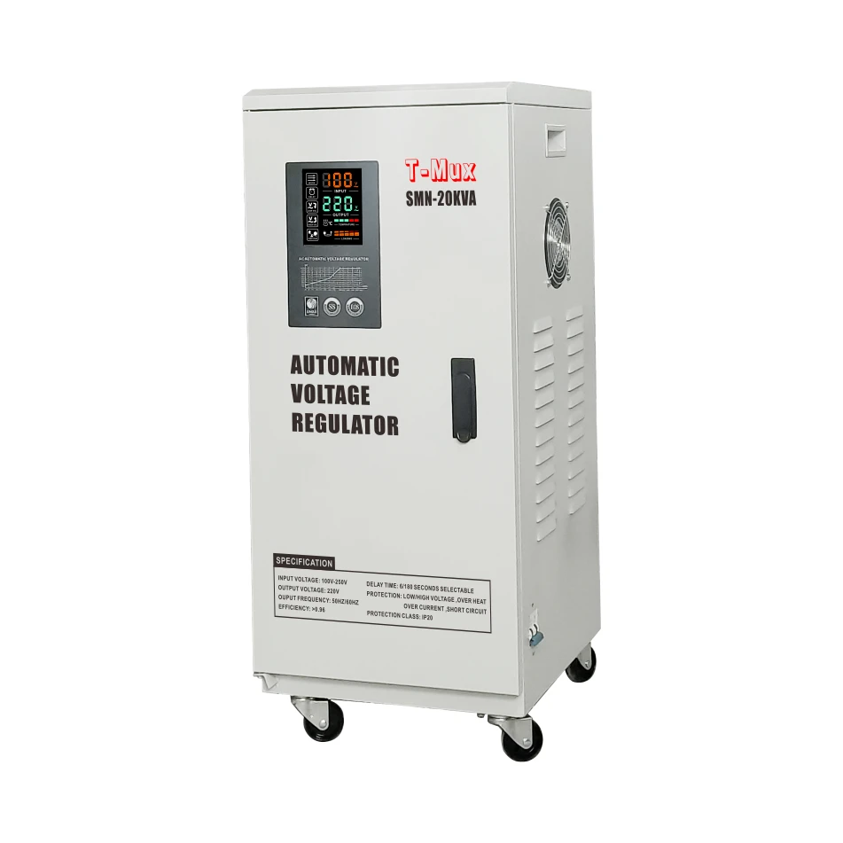 Top Power Efficient 20KVA Servo LED Display Single Phase Automatic Voltage Regulator Stabilizer